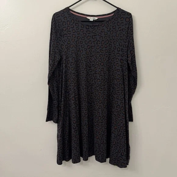Boden gray leopard print tunic swing dress Size 10R - Picture 2 of 12